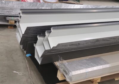 Indiana Metal fabricates commercial gutters in lengths up to 26ft for long length gutters with fewer splices.