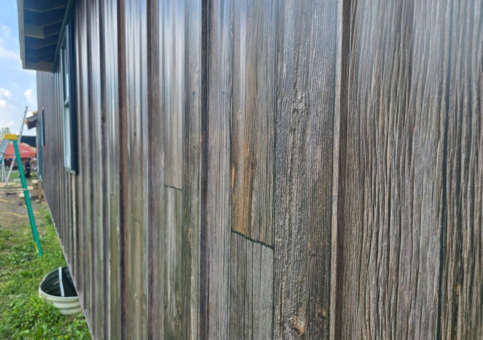 steel batten in barnwood